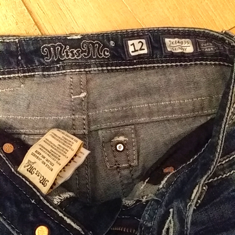 Miss Me Dark Blue Girls Skinny Jeans - Picture 5 of 5